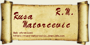 Rusa Matorčević vizit kartica